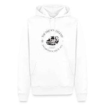  205 FRENCH CA - Sweat à capuche Premium bio Homme - blanc - Devant - Nico (187cm)