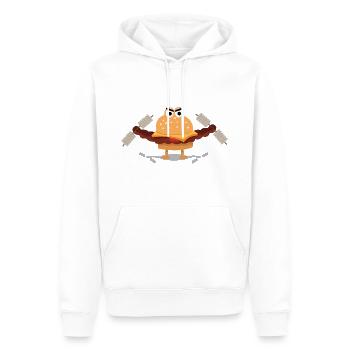 Burger Builder - Männer Premium Bio Hoodie - Weiß - Vorne - Nico (187cm)