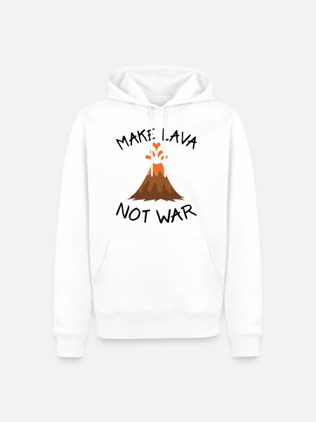 make lava not war - Men’s Premium Organic Hoodie - white