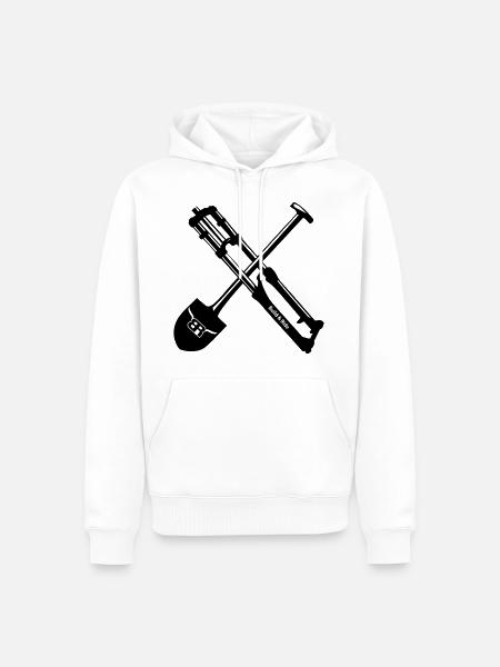 No Dig, no ride - Men’s Premium Organic Hoodie - white