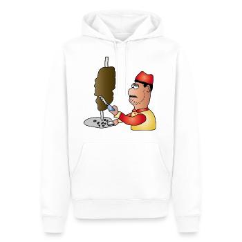 Doner | Doner kebab doner kebab cadeau - Sweat à capuche Premium bio Homme - blanc - Devant - Nico (187cm)