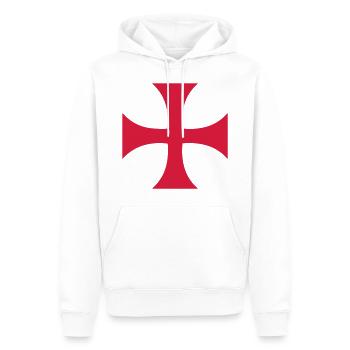 cross_of_the_templars - Männer Premium Bio Hoodie - Weiß - Vorne - Nico (187cm)