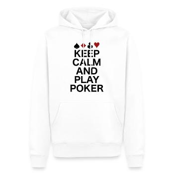 Poker amateur poker joueur cadeau jeu de cartes - Sweat à capuche Premium bio Homme - blanc - Devant - Nico (187cm)