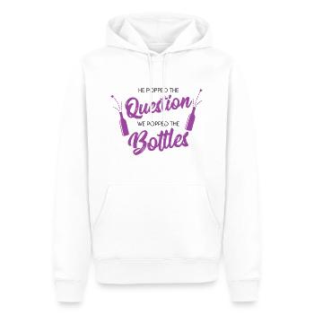 Cadeau de mariée mariage fête de poule - Sweat à capuche Premium bio Homme - blanc - Devant - Nico (187cm)