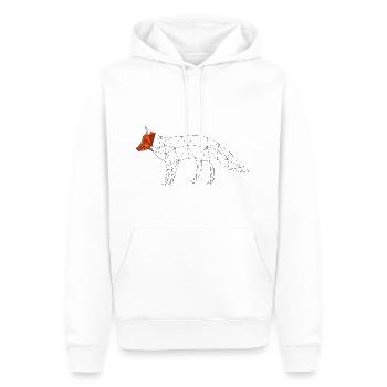 Fuchs geometrisch low poly bunter Kopf 3D Geschenk - Männer Premium Bio Hoodie - Weiß - Vorne - Nico (187cm)