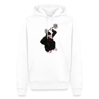 Gym Beast Mode Fitness Geschenk, Lift - Männer Premium Bio Hoodie - Weiß - Vorne - Nico (187cm)