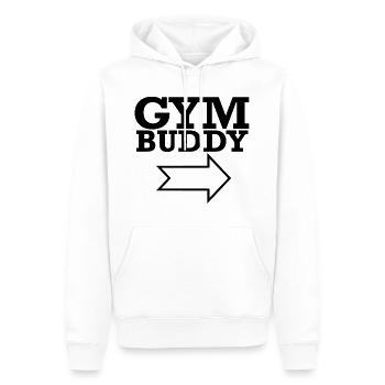 Gym gym fitness d’entraînement dicta - Sweat à capuche Premium bio Homme - blanc - Devant - Nico (187cm)