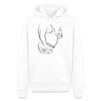 Beer belly (gift idea) - Men’s Premium Organic Hoodie - white - Front - Nico (187cm)
