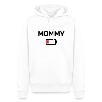 MOMMY Low Battery Energy T-Shirt BLACK LABELED - Männer Premium Bio Hoodie - Weiß - Vorne - Nico (187cm)
