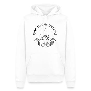 Cadeau de motif vélo de montagne - Sweat à capuche Premium bio Homme - blanc - Devant - Nico (187cm)