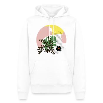 Abstrakte Formen - Männer Premium Bio Hoodie - Weiß - Vorne - Nico (187cm)