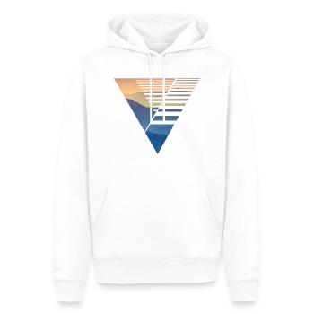 Triangle de conception de vecteur - Sweat à capuche Premium bio Homme - blanc - Devant - Nico (187cm)