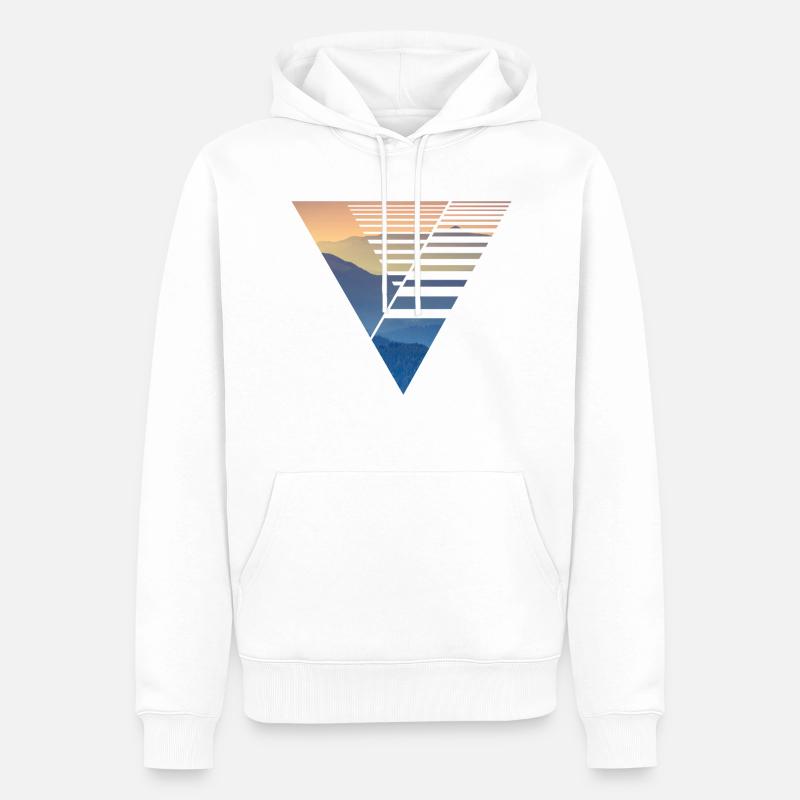 Vector Design Triangle - Männer Premium Bio Hoodie - Weiß