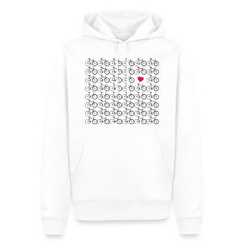 Bicycle love, bicycle, bike, bicycles, road bike - Men’s Premium Organic Hoodie - white - Front - Nico (187cm)