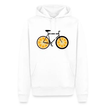 Orange Fahrrad - Rad, Bike, Rennrad, Fixie - Männer Premium Bio Hoodie - Weiß - Vorne - Nico (187cm)