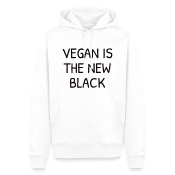 Vegan Is The New Black | Orange Is The New Black - Männer Premium Bio Hoodie - Weiß - Vorne - Nico (187cm)