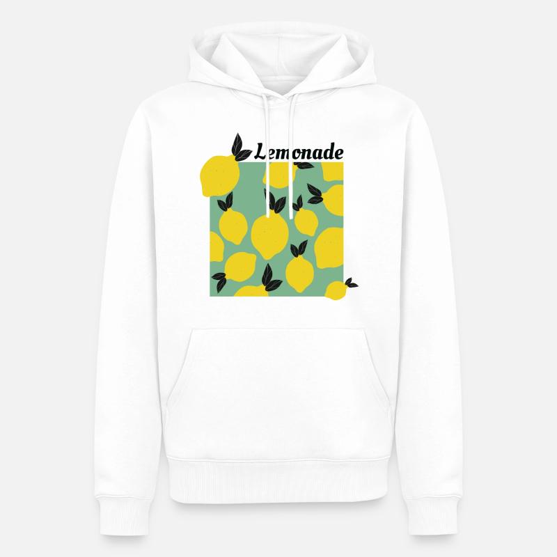 Zitronen Limonade - Männer Premium Bio Hoodie - Weiß