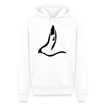 Oiseau de surf noir - Sweat à capuche Premium bio Homme - blanc - Devant - Nico (187cm)