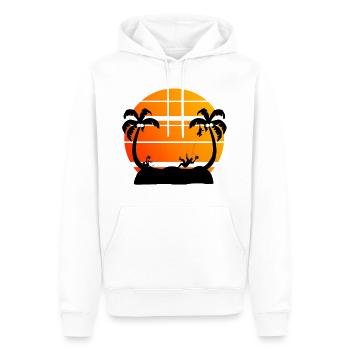 Île tropicale des singes - Sweat à capuche Premium bio Homme - blanc - Devant - Nico (187cm)