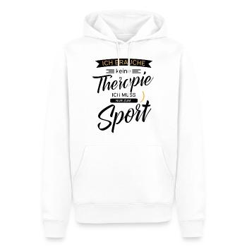 sportif - Sweat à capuche Premium bio Homme - blanc - Devant - Nico (187cm)