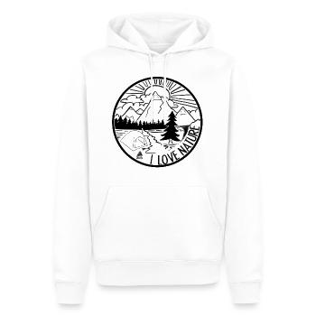 I love nature - nature, camping, outdoor, camping - Men’s Premium Organic Hoodie - white - Front - Nico (187cm)