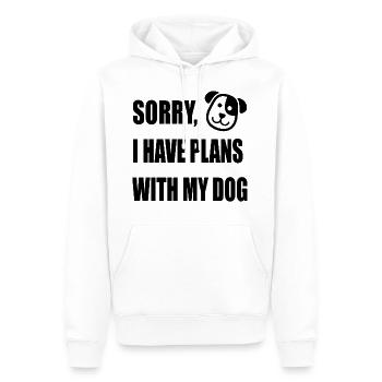 Chien amoureux de chien chien amoureux chiens - Sweat à capuche Premium bio Homme - blanc - Devant - Nico (187cm)