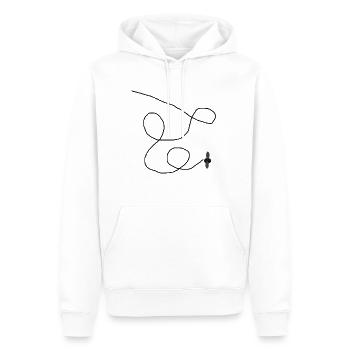 Fliege Muster - Männer Premium Bio Hoodie - Weiß - Vorne - Nico (187cm)