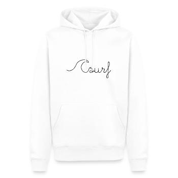 Surf in Einfachheit - Männer Premium Bio Hoodie - Weiß - Vorne - Nico (187cm)