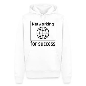 Pour réussir - networking, motivation, carrière. - Sweat à capuche Premium bio Homme - blanc - Devant - Nico (187cm)
