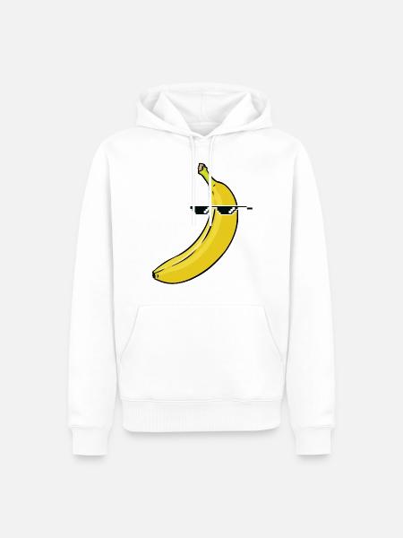 Banana Thug - Men’s Premium Organic Hoodie - white