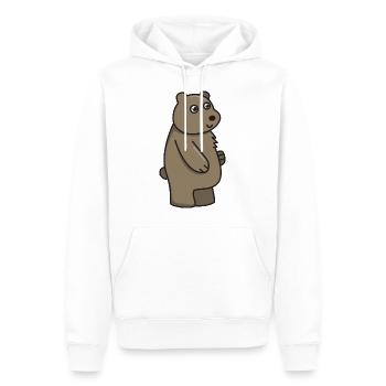Ours, dessin animé, cadeau, ours, animal, mignon, enfant - Sweat à capuche Premium bio Homme - blanc - Devant - Nico (187cm)