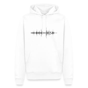Audio track soccer ball sport cadeau de football - Sweat à capuche Premium bio Homme - blanc - Devant - Nico (187cm)