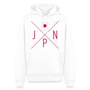 Motif Japon - Sweat à capuche Premium bio Homme - blanc - Devant - Nico (187cm)