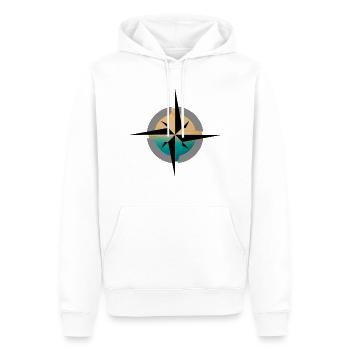 Kompass Urlaub Süden - Männer Premium Bio Hoodie - Weiß - Vorne - Nico (187cm)
