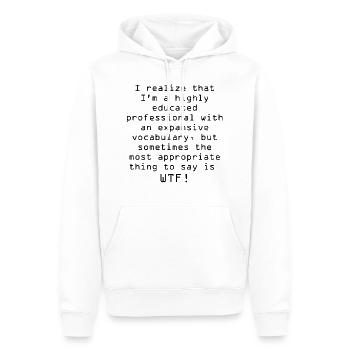 Lehrer - Männer Premium Bio Hoodie - Weiß - Vorne - Nico (187cm)