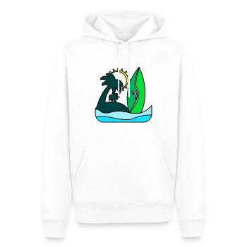 Beach beach gift idea summer - Men’s Premium Organic Hoodie - white - Front - Nico (187cm)