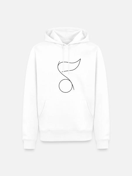Note de musique tablature chanson clef tatouage - Sweat à capuche Premium bio Homme - blanc