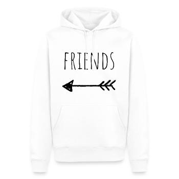 BEST -> FRIENDS - Männer Premium Bio Hoodie - Weiß - Vorne - Nico (187cm)