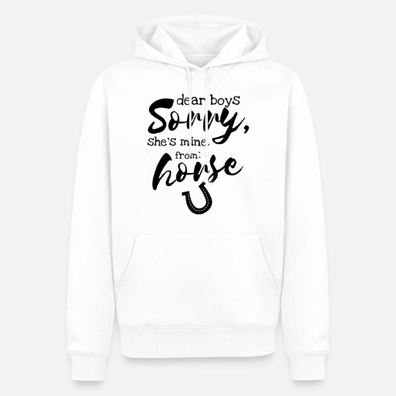 Pferde - Männer Premium Bio Hoodie - Weiß