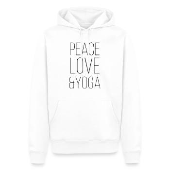 yoga - Sweat à capuche Premium bio Homme - blanc - Devant - Nico (187cm)