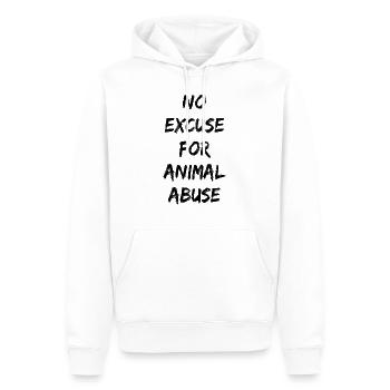 Vegan vegan végétalien - Sweat à capuche Premium bio Homme - blanc - Devant - Nico (187cm)