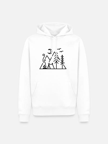 Nature Forest Camping - Men’s Premium Organic Hoodie - white