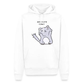 At I Cute Now Cat cat kitten - Men’s Premium Organic Hoodie - white - Front - Nico (187cm)