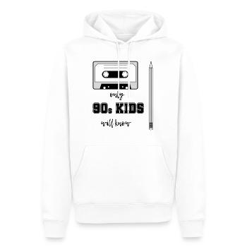 90's Kids - Männer Premium Bio Hoodie - Weiß - Vorne - Nico (187cm)