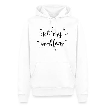 not my problem Geschenkidee - Sweat à capuche Premium bio Homme - blanc - Devant - Nico (187cm)