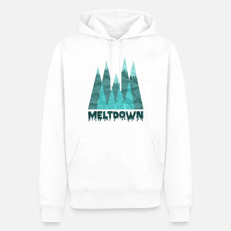 Meltdown - Sweat à capuche Premium bio Homme - blanc