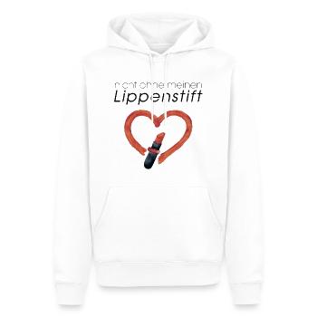 Herz Lippenstift - Männer Premium Bio Hoodie - Weiß - Vorne - Nico (187cm)