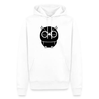 Hibou pince ses yeux - Sweat à capuche Premium bio Homme - blanc - Devant - Nico (187cm)