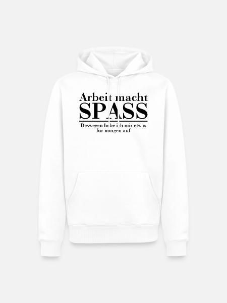 Arbeit - Männer Premium Bio Hoodie - Weiß