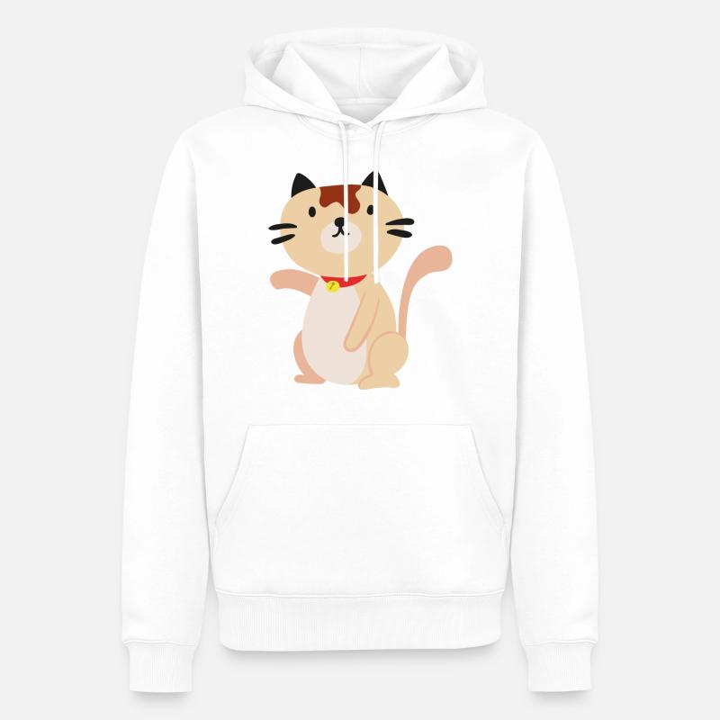 Chat chat - Sweat à capuche Premium bio Homme - blanc